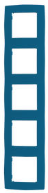 PRIME ΠΛΑΙΣΙΟ 5 ΘΕΣΕΩΝ IP20 ΓΑΛΑΖΙΟ - ledmania.gr