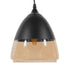 GloboStar® CONNOR 10001231 Vintage Κρεμαστό Φωτιστικό Οροφής Μονόφωτο Μαύρο Μεταλλικό με Γυαλί Καμπάνα Φ20 x Y21cm - ledmania.gr