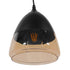 GloboStar® CONNOR 10001231 Vintage Κρεμαστό Φωτιστικό Οροφής Μονόφωτο Μαύρο Μεταλλικό με Γυαλί Καμπάνα Φ20 x Y21cm - ledmania.gr