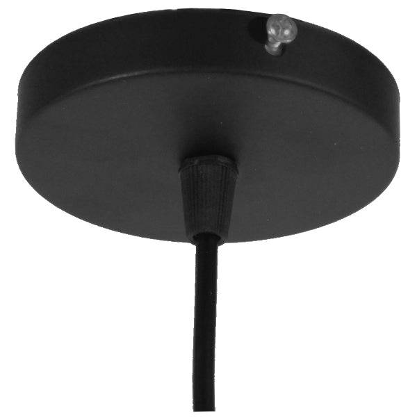 GloboStar® CONNOR 10001231 Vintage Κρεμαστό Φωτιστικό Οροφής Μονόφωτο Μαύρο Μεταλλικό με Γυαλί Καμπάνα Φ20 x Y21cm - ledmania.gr