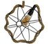 GloboStar® BRADLEY 10001328 Vintage Industrial Κρεμαστό Φωτιστικό Οροφής Μονόφωτο Πλέγμα με Μπεζ Σχοινί Φ33 x Υ33cm - ledmania.gr