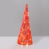 “RED TINSEL CONE TREE” 20 MINI WW LED ΛΑΜΠ. ΜΠΑΤ. 3ΧΑΑ,IP20 Φ18.5X50cm