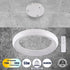 GloboStar® MELINA 61044 Κρεμαστή Πλαφονιέρα Οροφής Κύκλος LED CCT 55W 6376lm 120° AC 220-240V - Εναλλαγή Φωτισμού μέσω Τηλεχειριστηρίου All In One Ψυχρό Λευκό 6000k+Φυσικό Λευκό 4500k+Θερμό Λευκό 2700k Dimmable Φ48cm - Λευκό - 3 Years Warranty - ledmania.gr