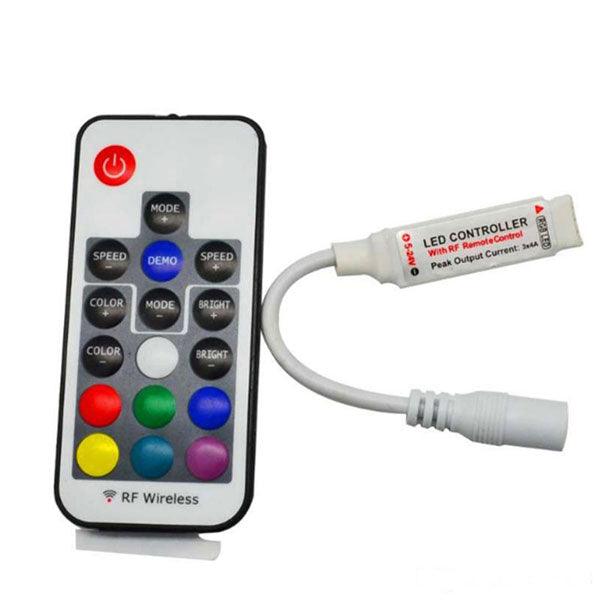 12A-Ασύρματος Led  RGB RF Controller 17 Key 5-24V-144W-288w για Ταινιες και Λαμπες Led - ledmania.gr