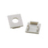 SET OF SILVER PLASTIC END CAPS FOR PROFILES P69,P70,P79 - SET 2PCS, 1PC WITH HOLE, 1PC WITHOUT HOLE - ledmania.gr