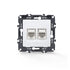 PRIME ΠΡΙΖΑ ΤΗΛΕΦΩΝΟΥ 1xRJ11 CAT3 IP20 & ΠΡΙΖΑ ΔΙΚΤΥΟΥ 1xRJ45 CAT6 UTP IP20 ΛΕΥΚΗ - ledmania.gr