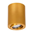 GloboStar® AKIRA 60620 Επιφανειακό Κινούμενο Στρόγγυλο Φωτιστικό Σποτ Αλουμινίου με Ντουί GU10 AC 220-240V IP44 Φ8 x Υ10cm - Χρυσό Βούρτσας - 5 Years Warranty - ledmania.gr