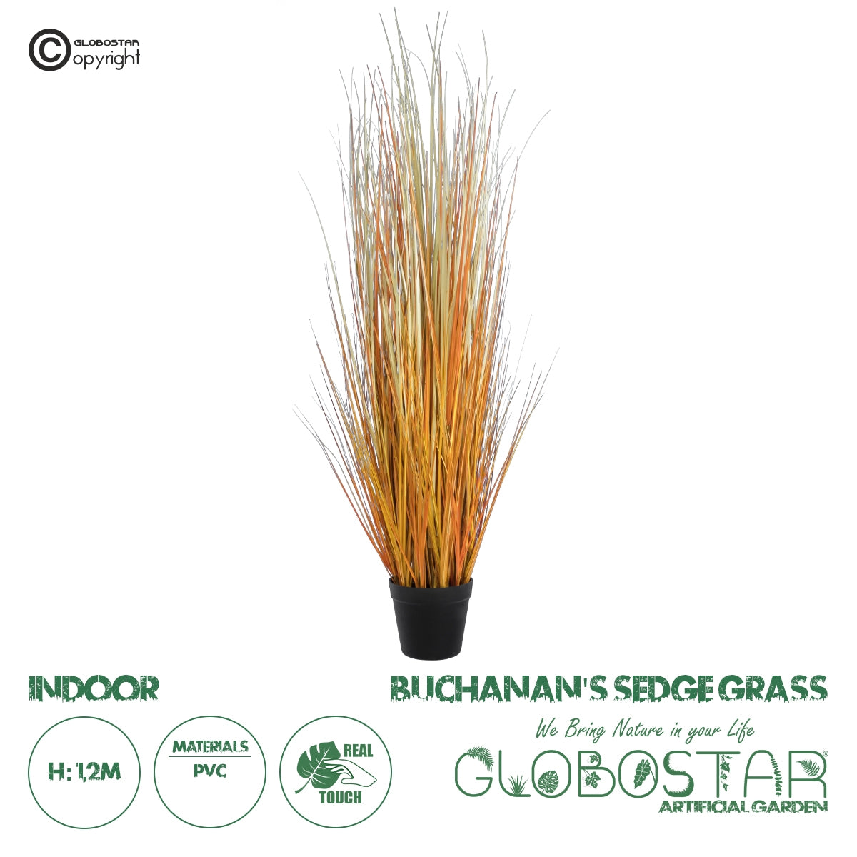 GloboStar® Artificial Garden BUCHANAN'S SEDGE GRASS 20115 Τεχνητό Διακοσμητικό Φυτό Γρασίδι του Μπουχανάν Υ120cm - ledmania.gr
