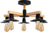 PHIL CEILING LAMP 5xE27 BLACK/WOOD - ledmania.gr
