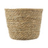 GloboStar® Artificial Garden SIFNOS 20268 Διακοσμητικό Πλεκτό Καλάθι - Κασπώ Γλάστρα - Flower Pot Μπεζ Φ25cm x Υ15cm - ledmania.gr