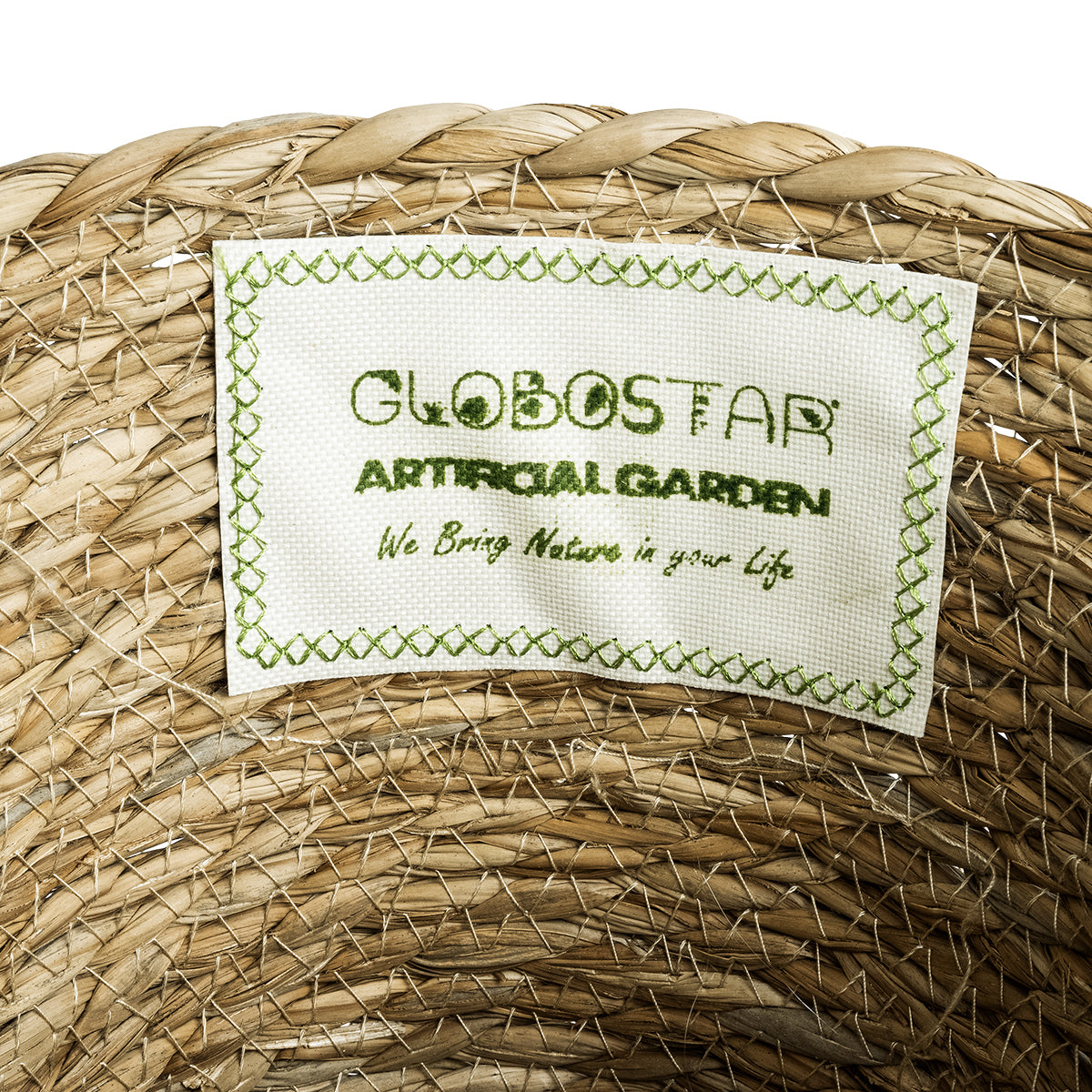 GloboStar® Artificial Garden PATMOS 20269 Διακοσμητικό Πλεκτό Καλάθι - Κασπώ Γλάστρα - Flower Pot Καφέ Φ20 x Υ15cm - ledmania.gr