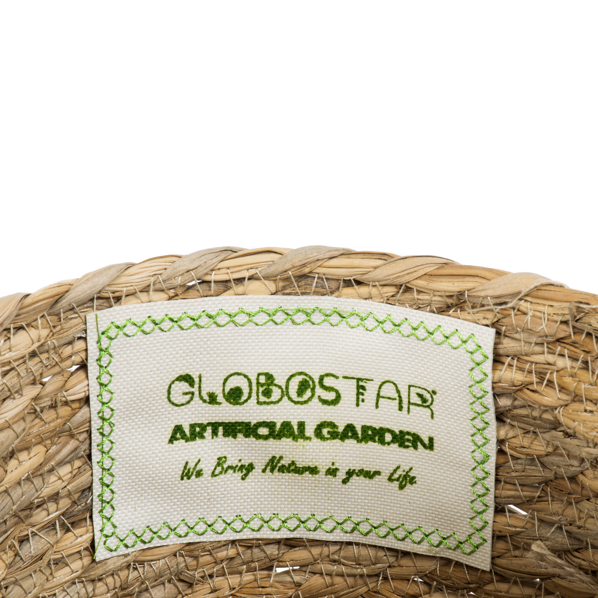 GloboStar® Artificial Garden PAROS 20275 Διακοσμητικό Πλεκτό Καλάθι - Κασπώ Γλάστρα - Flower Pot Μπεζ Φ19cm x Υ15cm - ledmania.gr