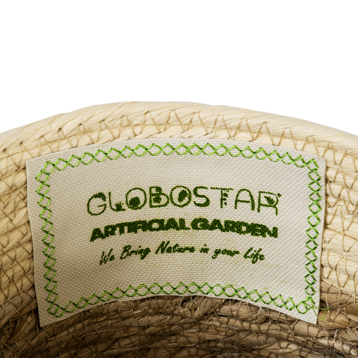 GloboStar® Artificial Garden MYKONOS 20278 Διακοσμητικό Πλεκτό Καλάθι - Κασπώ Γλάστρα - Flower Pot Μπεζ με Μακραμέ Φ18cm x Υ15cm - ledmania.gr