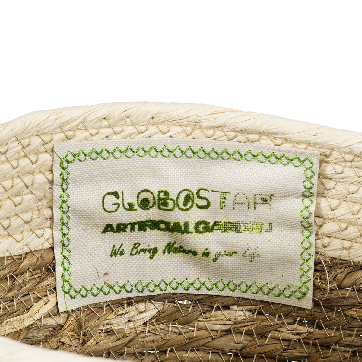 GloboStar® Artificial Garden MYKONOS 20279 Διακοσμητικό Πλεκτό Καλάθι - Κασπώ Γλάστρα - Flower Pot Μπεζ με Μακραμέ Φ22cm x Υ15cm - ledmania.gr