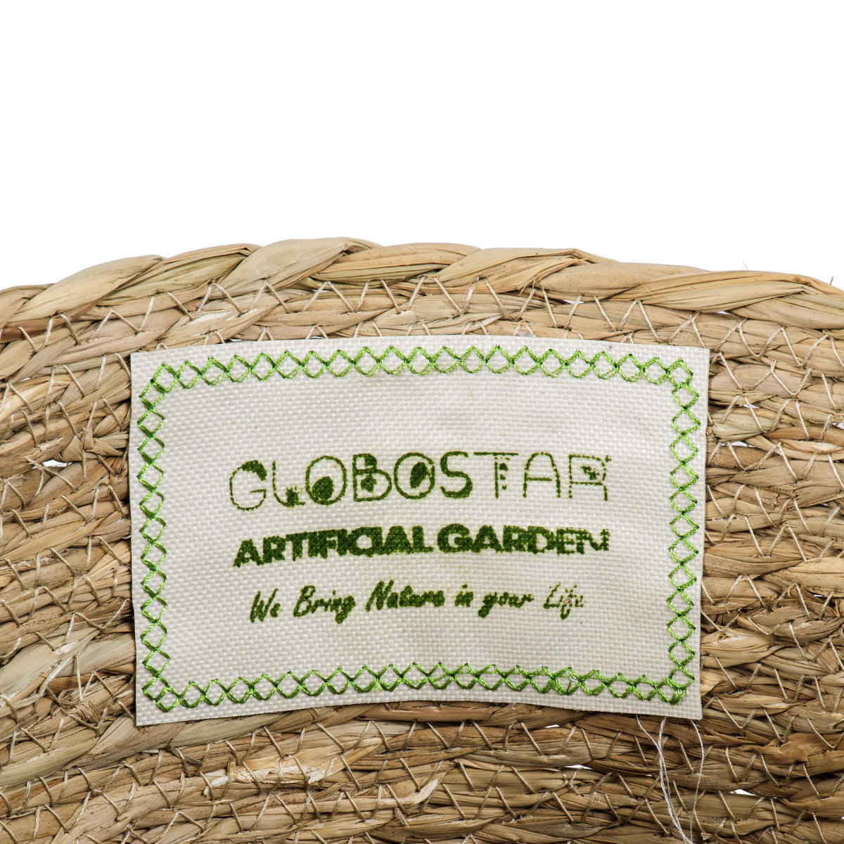 GloboStar® Artificial Garden SANTORINI 20285 Διακοσμητικό Πλεκτό Καλάθι - Κασπώ Γλάστρα - Flower Pot Μπεζ με Μακραμέ Φ25cm x Υ23cm - ledmania.gr