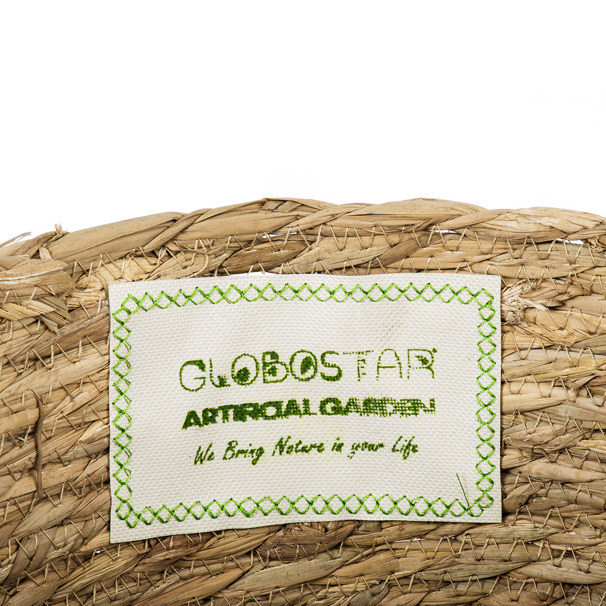 GloboStar® Artificial Garden SANTORINI 20286 Διακοσμητικό Πλεκτό Καλάθι - Κασπώ Γλάστρα - Flower Pot Μπεζ με Μακραμέ Φ31cm x Υ29cm - ledmania.gr