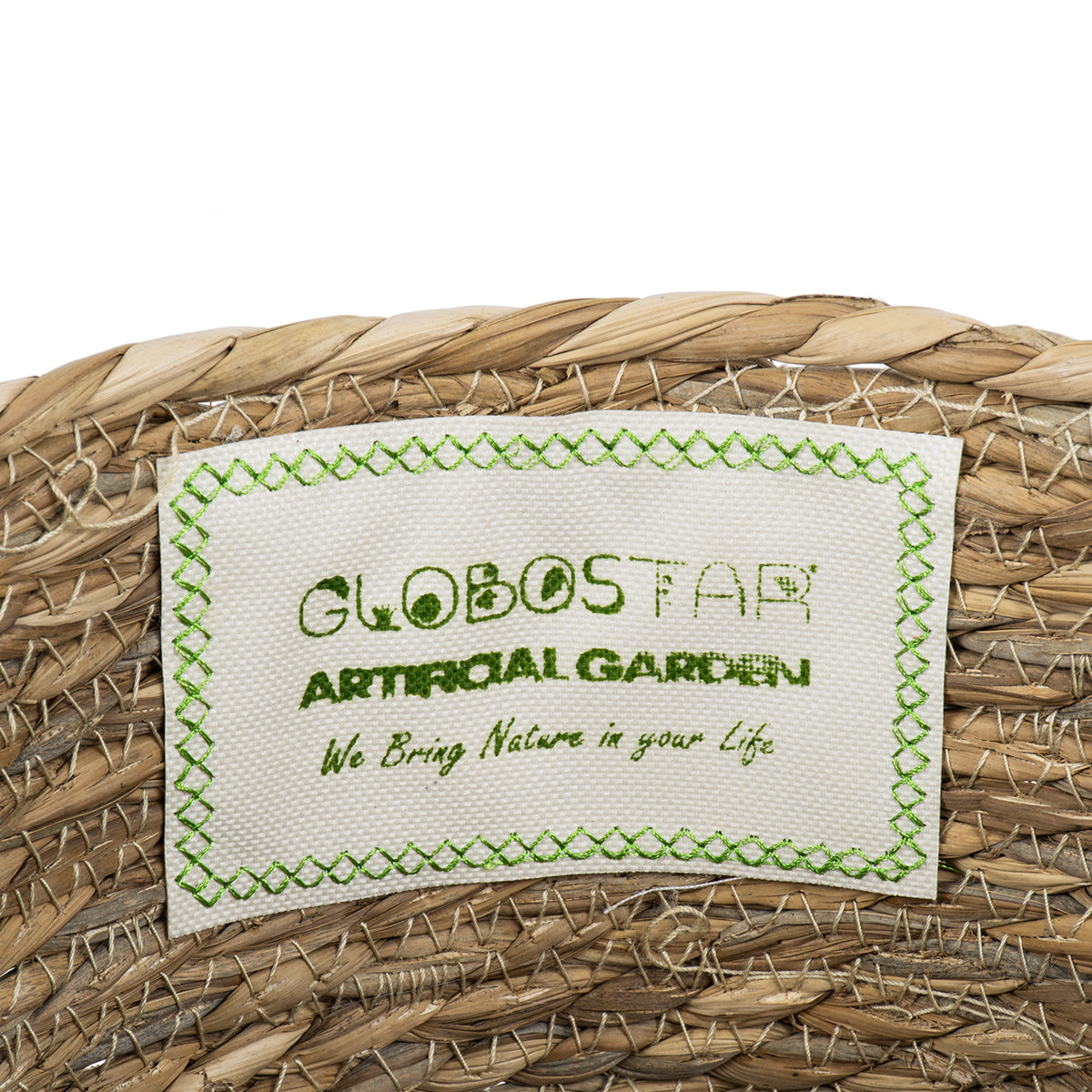 GloboStar® Artificial Garden TINOS 20290 Διακοσμητικό Πλεκτό Καλάθι - Κασπώ Γλάστρα - Flower Pot Μπεζ Φ25cm x Υ20cm - ledmania.gr