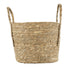 GloboStar® Artificial Garden TINOS 20292 Διακοσμητικό Πλεκτό Καλάθι - Κασπώ Γλάστρα - Flower Pot Μπεζ Φ35cm x Υ30cm - ledmania.gr