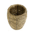 GloboStar® Artificial Garden THASOS 20295 Διακοσμητικό Πλεκτό Καλάθι - Κασπώ Γλάστρα - Flower Pot Μπεζ Φ18 x Υ24cm - ledmania.gr