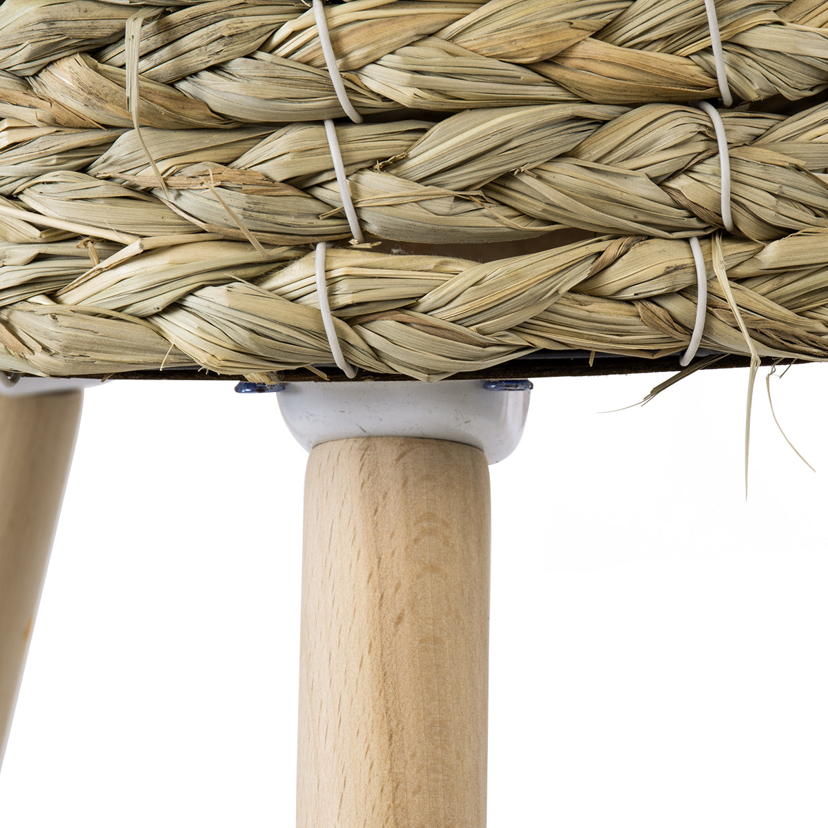 GloboStar® Artificial Garden SKOPELOS 20298 Διακοσμητικό Πλεκτό Καλάθι - Κασπώ Γλάστρα - Flower Pot Μπεζ με Καφέ Φ26cm x Υ55cm - ledmania.gr