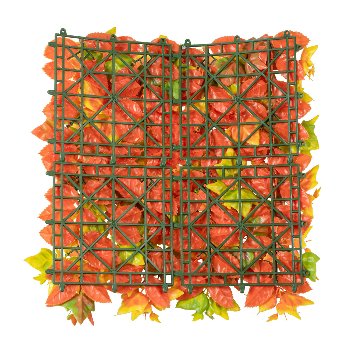 GloboStar® Artificial Garden AUTUMN MAPLE 20349 Τεχνητό Διακοσμητικό Πάνελ Φυλλωσιάς - Κάθετος Κήπος σύνθεση Φθινοπωρινός Σφένδαμος Μ50 x Π50 x Υ10cm - ledmania.gr