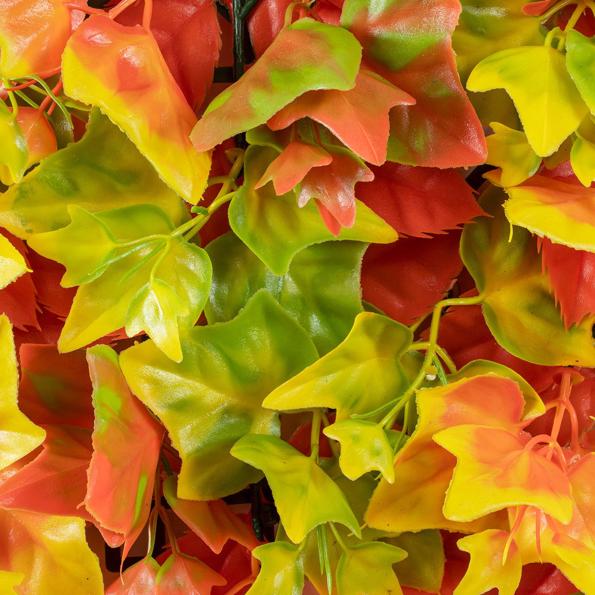 GloboStar® Artificial Garden AUTUMN MAPLE 20349 Τεχνητό Διακοσμητικό Πάνελ Φυλλωσιάς - Κάθετος Κήπος σύνθεση Φθινοπωρινός Σφένδαμος Μ50 x Π50 x Υ10cm - ledmania.gr