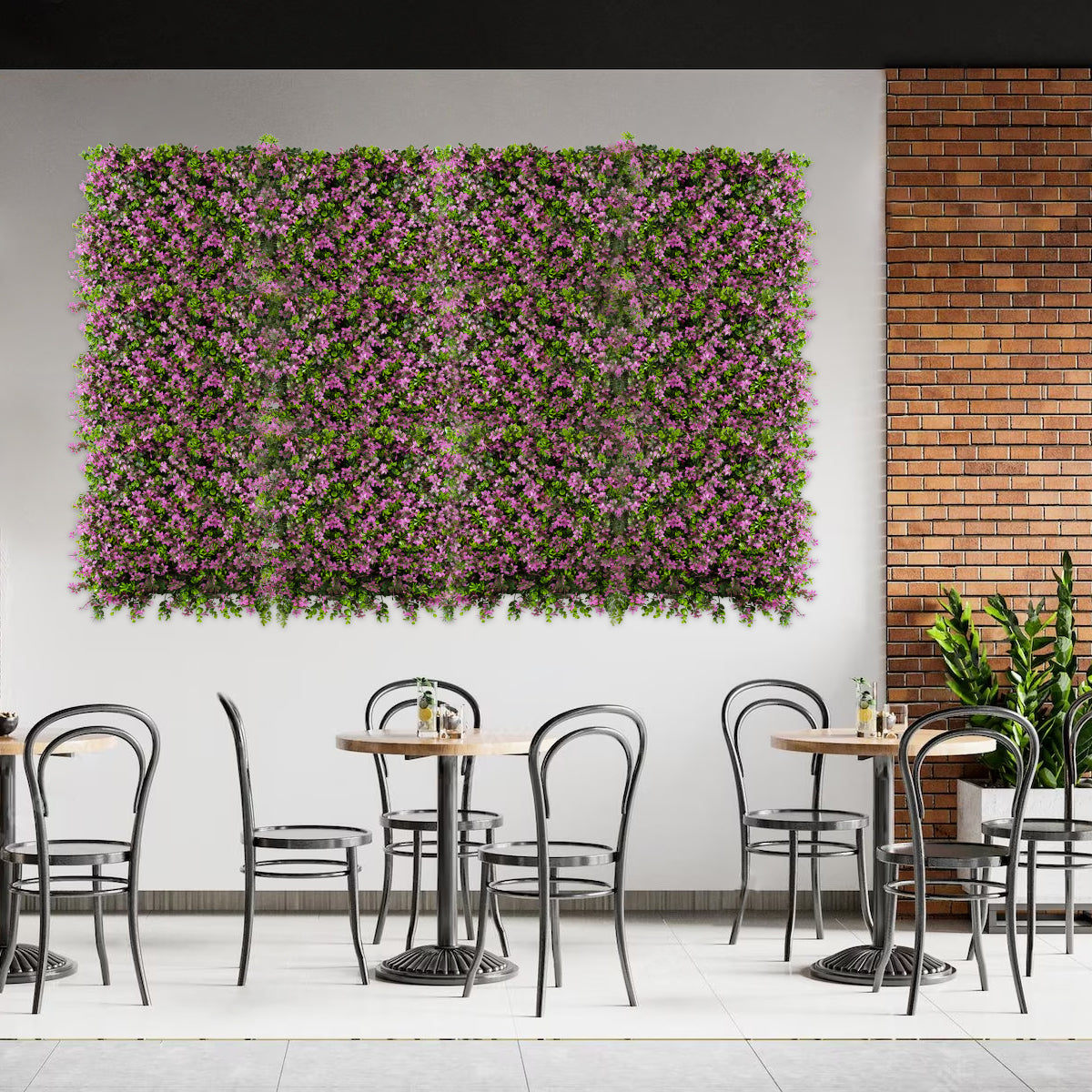 GloboStar® Artificial Garden CYPHEA HYSSOPIFOLIA 20350 Τεχνητό Διακοσμητικό Πάνελ Λουλουδιών - Κάθετος Κήπος σύνθεση Άνθος Κουφέας Μ50 x Π50 x Υ11cm - ledmania.gr