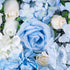 GloboStar® Artificial Garden ROSES STORY 20353 Τεχνητό Διακοσμητικό Πάνελ Λουλουδιών - Κάθετος Κήπος σύνθεση Μπλε & Μπεζ Τριαντάφυλλα Μ40 x Π60 x Υ10cm - ledmania.gr