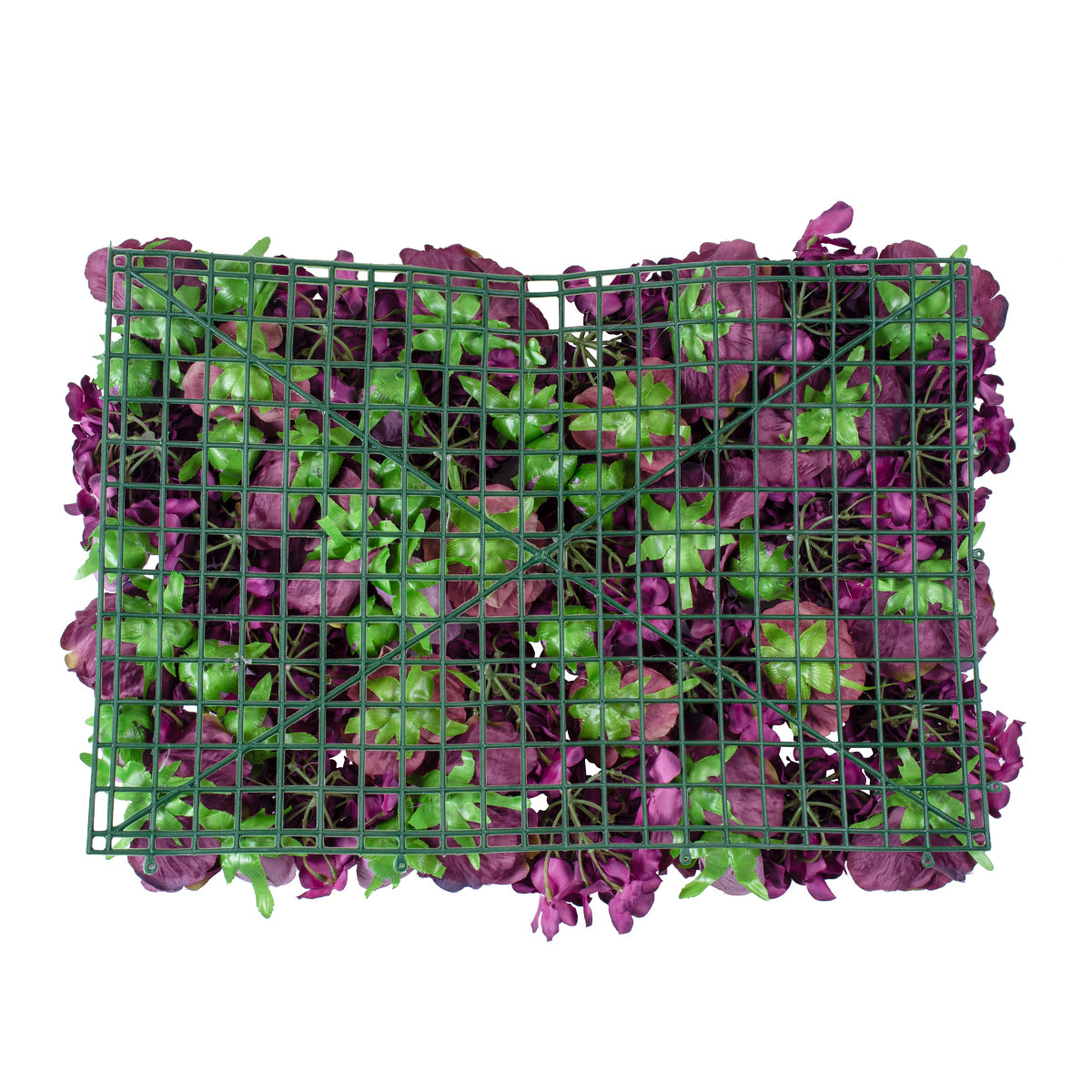 GloboStar® Artificial Garden ROSES STORY 20356 Τεχνητό Διακοσμητικό Πάνελ Λουλουδιών - Κάθετος Κήπος σύνθεση Φουξ & Βυσσινί Τριαντάφυλλα Μ40 x Π60 x Υ10cm - ledmania.gr