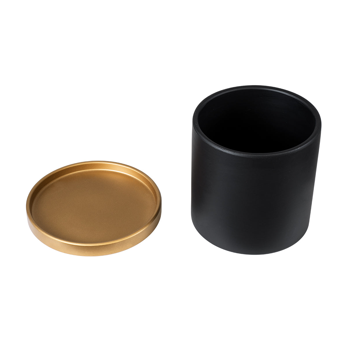 GloboStar® Artificial Garden ELAFONISOS 20446 Πήλινο Κεραμικό Κασπώ Γλάστρα - Flower Pot Μαύρο με Χρυσό Φ15cm x Υ15cm - ledmania.gr