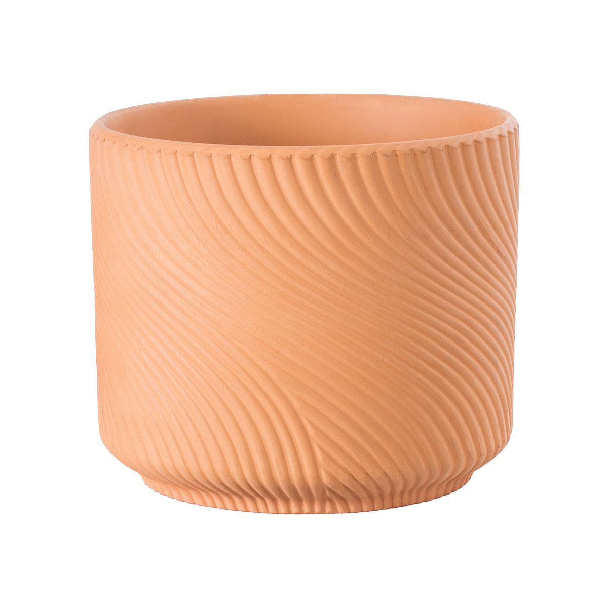 GloboStar® Artificial Garden ASTYPALAIA 20451 Πήλινο Κεραμικό Κασπώ Γλάστρα - Flower Pot Κεραμιδί Φ18cm x Υ16cm - ledmania.gr