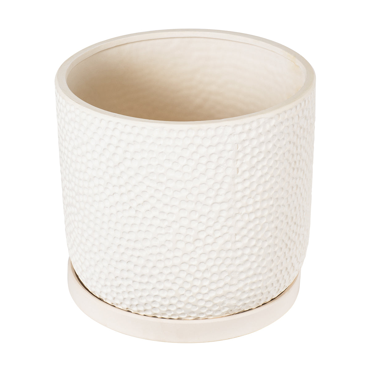 GloboStar® Artificial Garden PARGA 20452 Πήλινο Κεραμικό Κασπώ Γλάστρα - Flower Pot Μπεζ Φ23cm x Υ20.5cm - ledmania.gr
