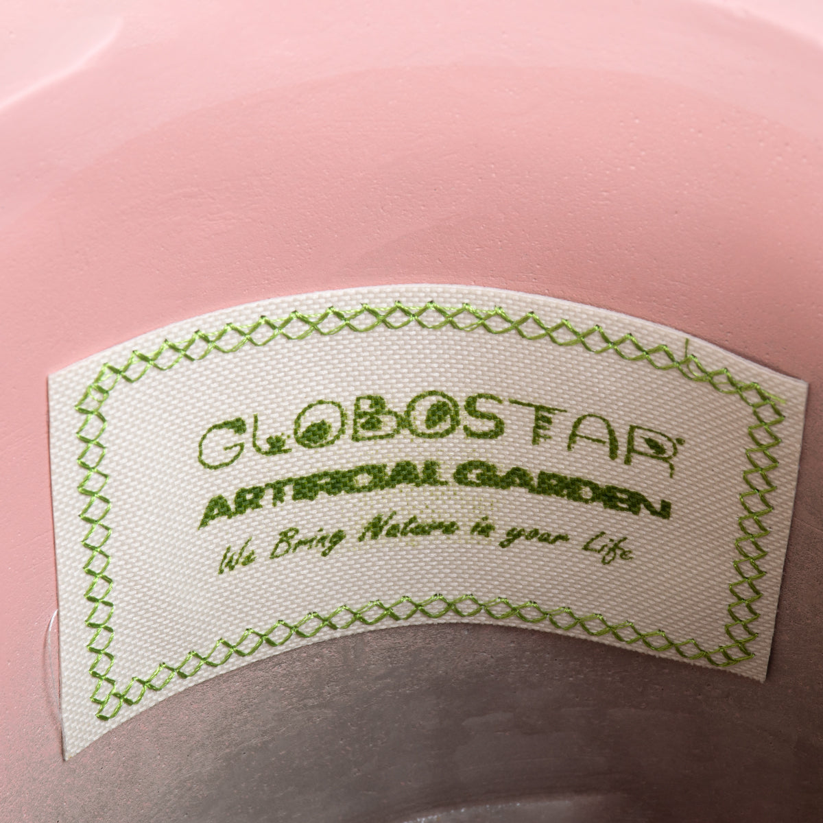 GloboStar® Artificial Garden RETHYMNO 20456 Πήλινο Κεραμικό Κασπώ Γλάστρα - Flower Pot Ροζ με Χρυσό Φ17cm x Υ17cm - ledmania.gr