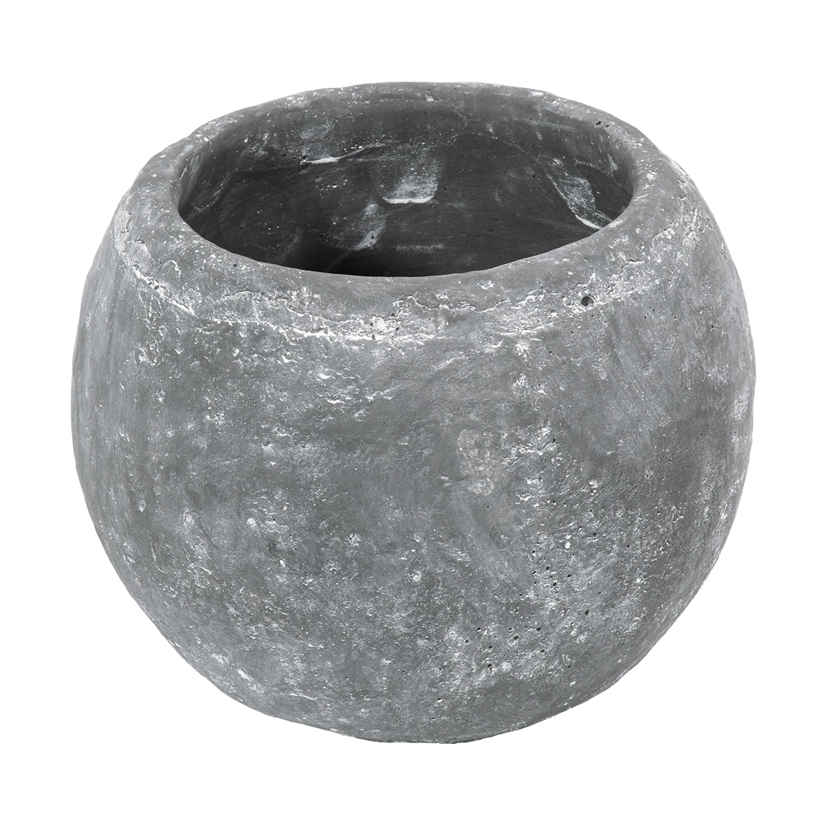 GloboStar® Artificial Garden ALONISSOS 20458 Τσιμεντένιο Κασπώ Γλάστρα - Flower Pot Γκρι Φ18.5cm x Υ14.5cm - ledmania.gr