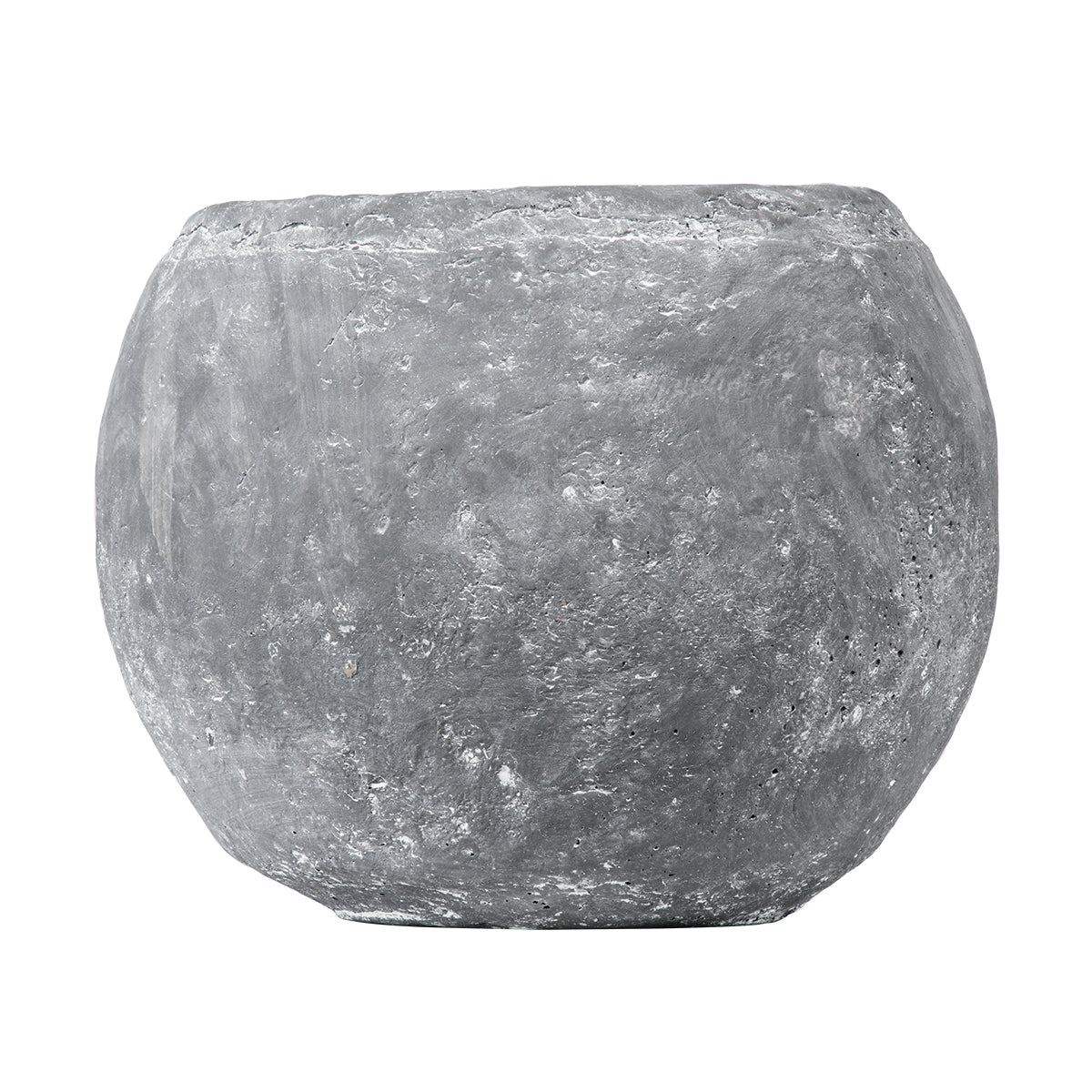 GloboStar® Artificial Garden ALONISSOS 20458 Τσιμεντένιο Κασπώ Γλάστρα - Flower Pot Γκρι Φ18.5cm x Υ14.5cm - ledmania.gr