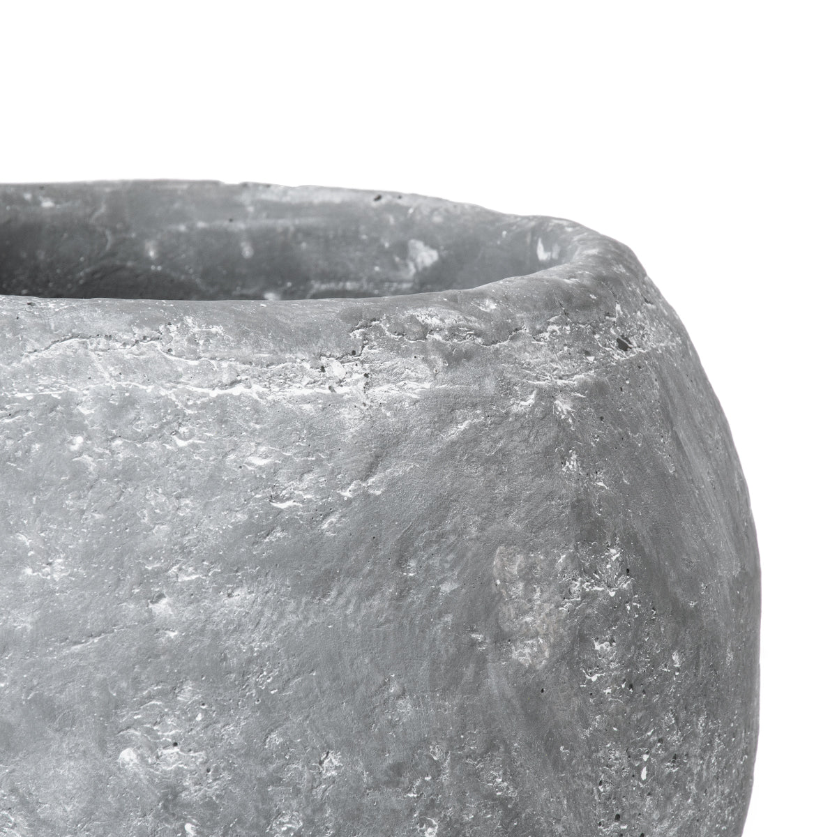GloboStar® Artificial Garden ALONISSOS 20458 Τσιμεντένιο Κασπώ Γλάστρα - Flower Pot Γκρι Φ18.5cm x Υ14.5cm - ledmania.gr