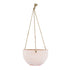 GloboStar® Artificial Garden CHIOS 20462 Κρεμαστό Πήλινο Κεραμικό Κασπώ Γλάστρα - Flower Pot Κεραμιδί με Λευκό Φ19.5cm x Υ11.5cm - ledmania.gr