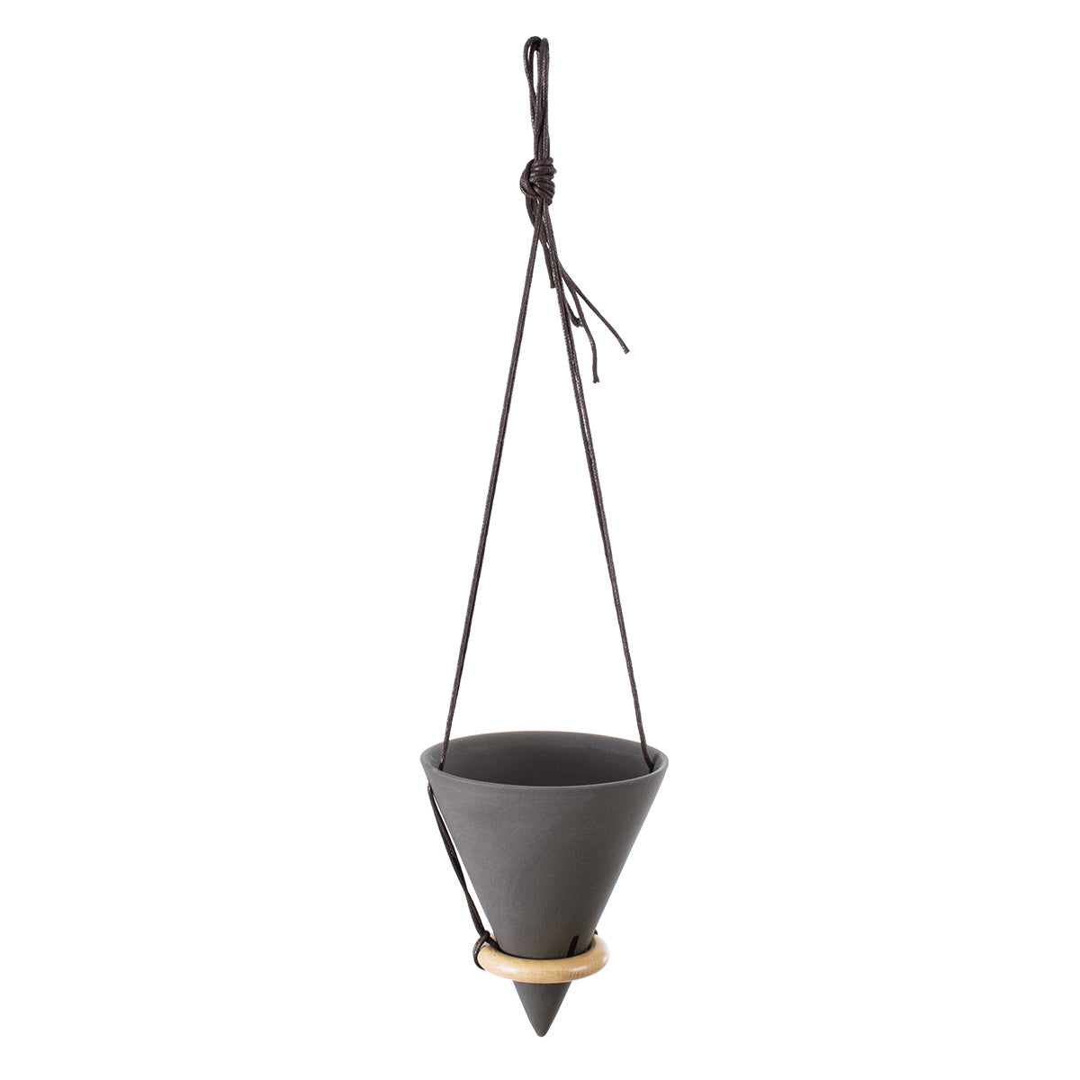 GloboStar® Artificial Garden AIGINA 20466 Κρεμαστό Πήλινο Κεραμικό Κασπώ Γλάστρα - Flower Pot Μαύρο Φ13cm x Υ15cm - ledmania.gr