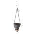 GloboStar® Artificial Garden AIGINA 20466 Κρεμαστό Πήλινο Κεραμικό Κασπώ Γλάστρα - Flower Pot Μαύρο Φ13cm x Υ15cm - ledmania.gr