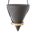 GloboStar® Artificial Garden AIGINA 20466 Κρεμαστό Πήλινο Κεραμικό Κασπώ Γλάστρα - Flower Pot Μαύρο Φ13cm x Υ15cm - ledmania.gr