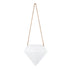 GloboStar® Artificial Garden HERAKLIO 20467 Κρεμαστό Πήλινο Κεραμικό Κασπώ Γλάστρα - Flower Pot Λευκό Μ13.5cm x Π15.5 x Υ37cm - ledmania.gr