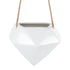 GloboStar® Artificial Garden HERAKLIO 20467 Κρεμαστό Πήλινο Κεραμικό Κασπώ Γλάστρα - Flower Pot Λευκό Μ13.5cm x Π15.5 x Υ37cm - ledmania.gr
