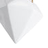 GloboStar® Artificial Garden HERAKLIO 20467 Κρεμαστό Πήλινο Κεραμικό Κασπώ Γλάστρα - Flower Pot Λευκό Μ13.5cm x Π15.5 x Υ37cm - ledmania.gr