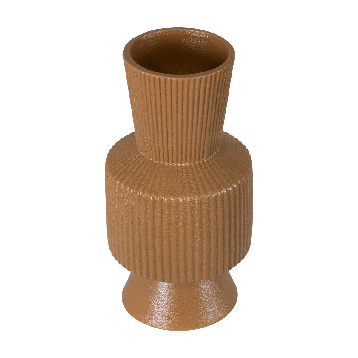 GloboStar® Artificial Garden AMALFI 20469 Πήλινο Κεραμικό Κασπώ Γλάστρα - Flower Pot Κεραμιδί Φ7.5cm x Υ20cm - ledmania.gr