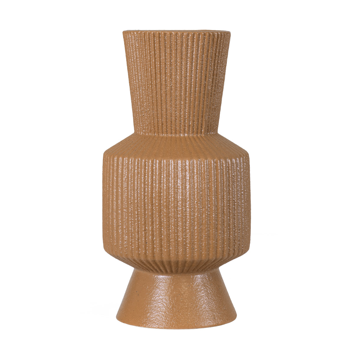 GloboStar® Artificial Garden AMALFI 20469 Πήλινο Κεραμικό Κασπώ Γλάστρα - Flower Pot Κεραμιδί Φ7.5cm x Υ20cm - ledmania.gr