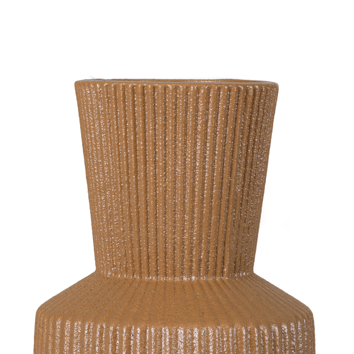GloboStar® Artificial Garden AMALFI 20469 Πήλινο Κεραμικό Κασπώ Γλάστρα - Flower Pot Κεραμιδί Φ7.5cm x Υ20cm - ledmania.gr