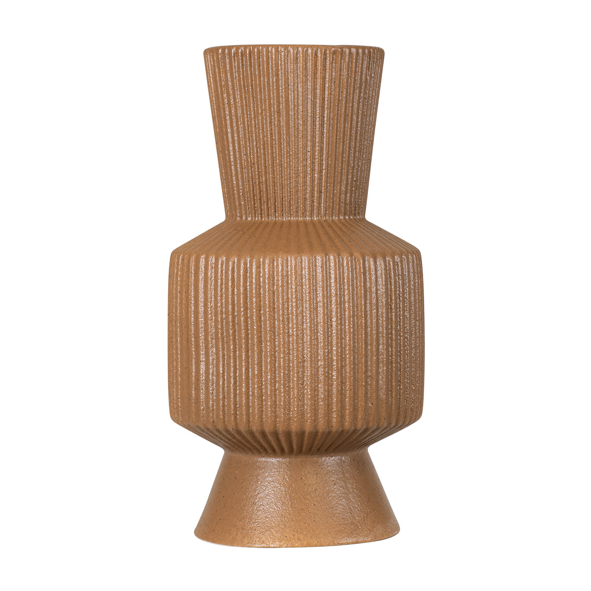 GloboStar® Artificial Garden AMALFI 20471 Πήλινο Κεραμικό Κασπώ Γλάστρα - Flower Pot Κεραμιδί Φ9.5cm x Υ25cm - ledmania.gr