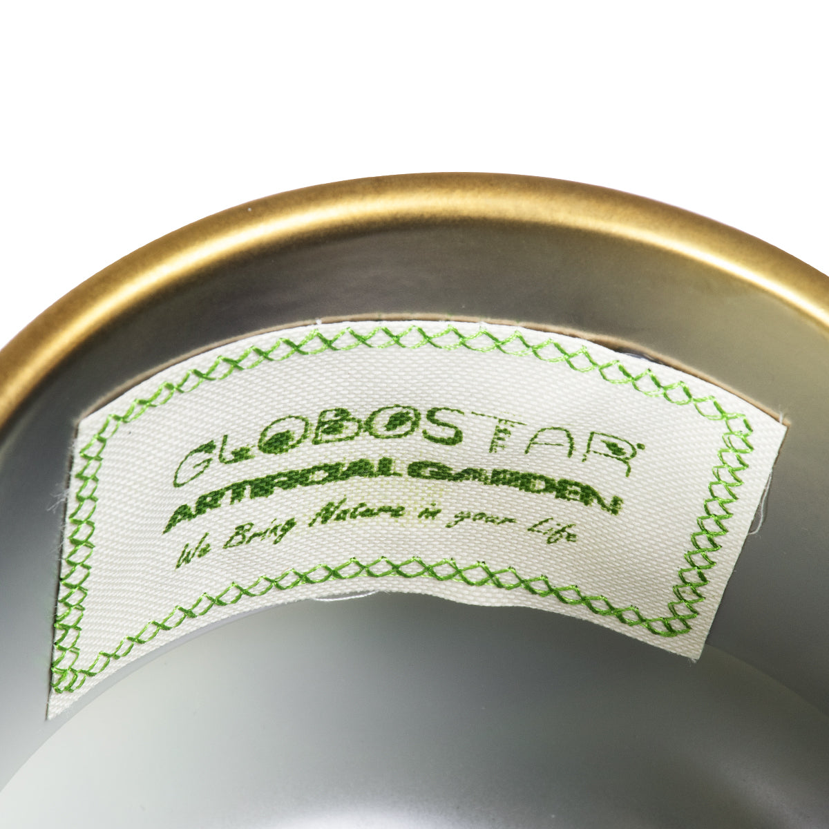 GloboStar® Artificial Garden KERKYRA 20474 Πήλινο Κεραμικό Κασπώ Γλάστρα - Flower Pot Χρυσό Φ13cm x Υ23cm - ledmania.gr