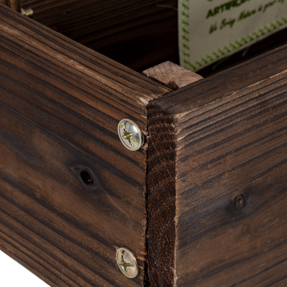 GloboStar® Artificial Garden ANTIPAXOS 20476 Επιτοίχιο Ξύλινο Κασπώ Γλάστρα - Flower Pot Καφέ Φ38cm x Υ45cm - ledmania.gr