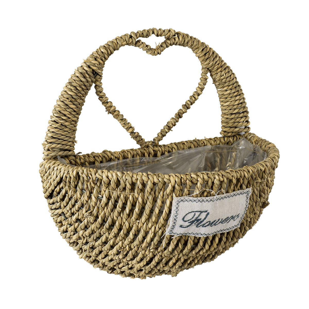 GloboStar® Artificial Garden MALTA 20478 ΣΕΤ 2 Επιτοίχια Ρατάν Πλεκτά Κασπώ Γλάστρες - Flower Pots Μπεζ A:Φ24cm x Υ14cm B:Φ30cm x Υ26cm - ledmania.gr